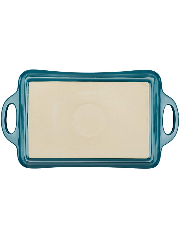 Rachael Ray Solid Glaze Ceramics Bakeware Lasagna Pan Baker Rectangle 9 Inch x 13 Inch Teal - BEFJH6EIJ