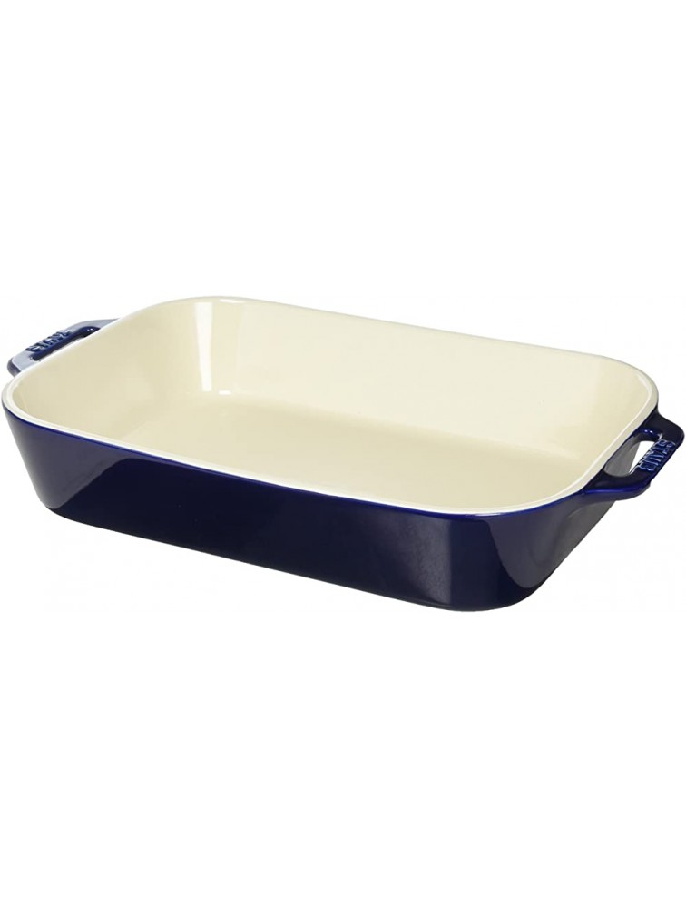 STAUB Ceramics Rectangular Baking Dish 13x9-inch Dark Blue - B798DBPJK