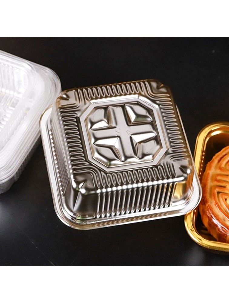 BAITE 100 Pcs Plastic Trays Disposable Moon Cake Yolk Cake Box AccessoriesM,Gold Medium - BUT6QZBDW