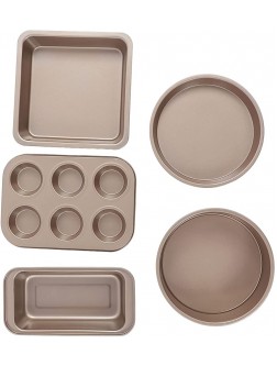 Bakeware Kit Bakeware Set Carbon Steel Good Thermal Conductivity Space Saving for Kitchen for Home for Bakergold - B5QDKQVDN