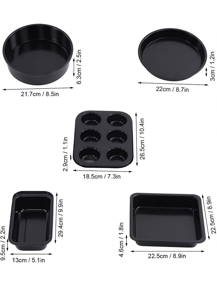 Cait Bake Set Safe Carbon Steel Bake Set for Home Cooking Black - B3ADQ5I55