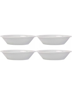 Home Essentials 15245 Fiddle and Fern Round Mini Bakers Set of 4 5-inch Diameter White - B75HZ66YO