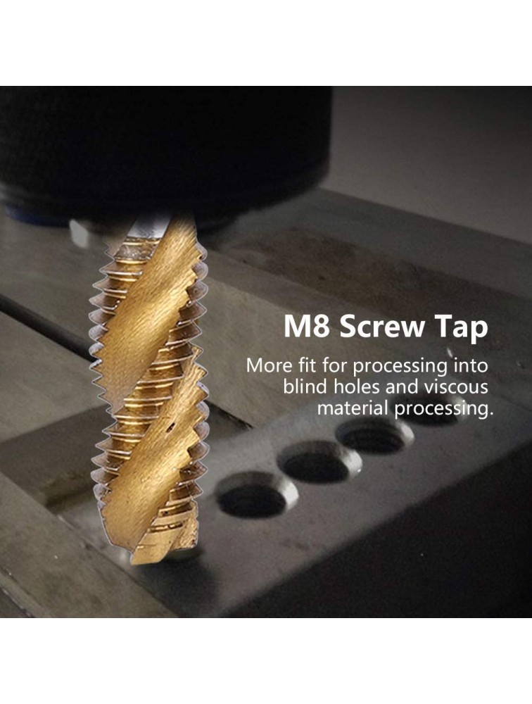 M8x1.25mm taraud en spirale perceuse à pas en Acier à Grande Vitesse Coupe-fil Machine tarauds outil vis de Forage Attractive - BXSV1SK2N