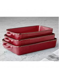Member Mark 3 Piece Ceramic Bakeware Set Assorted Colors Red - BPJLFHZS6