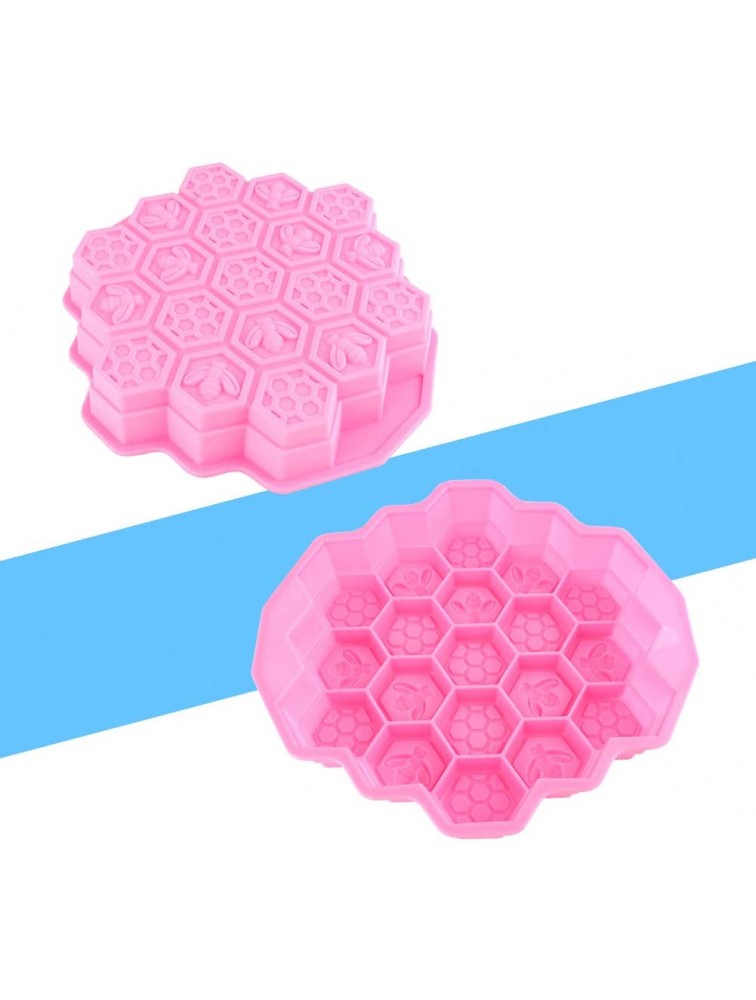 Silicone Mold Honeycomb Mold Candle DIY Candy Chocolate Mold Soap Mold for Handmade Cupcake Chocolate Muffin Brownie Chocolate Ice Cube Trays - B28YAQ3LT