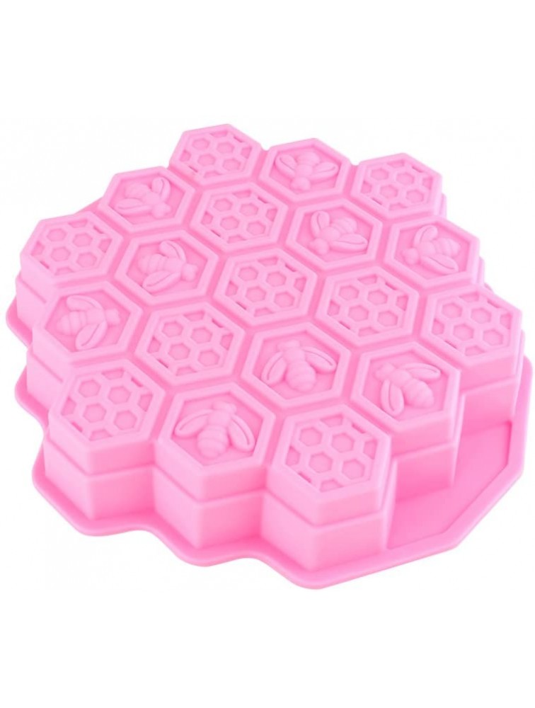 Silicone Mold Honeycomb Mold Candle DIY Candy Chocolate Mold Soap Mold for Handmade Cupcake Chocolate Muffin Brownie Chocolate Ice Cube Trays - B28YAQ3LT