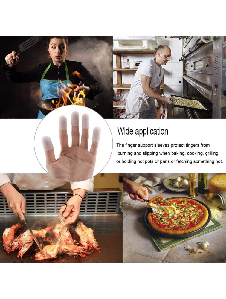 Thumbs Protector Small Size Barbecue Fingertip Artifact Silicone Finger Cots Ergonomic Design Portable for Baking - BNBM8PGIS