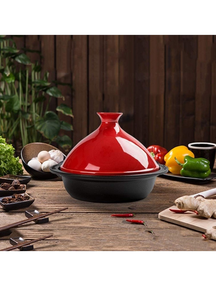 Casserole Casserole Dishes with Lids Tagine Pot with Cone Shaped Lid,Cooking Tagine Medium Lead Free for Different Cooking Styles Compatible with All Stoves1.5L Color : Red - BHVQX372A