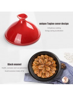 Casserole Casserole Dishes with Lids Tagine Pot with Cone Shaped Lid,Cooking Tagine Medium Lead Free for Different Cooking Styles Compatible with All Stoves1.5L Color : Red - BHVQX372A