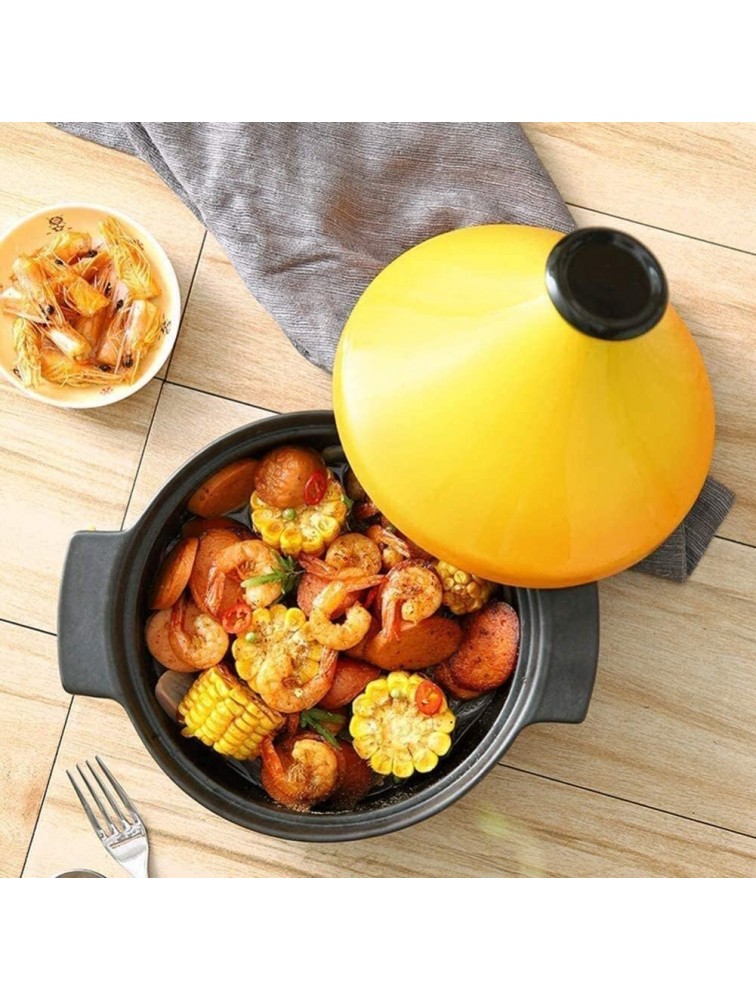 Enameled cast iron skillet Casserole Dishes With Lids Large Cooking Tagine With Conical Cover Moroccan Tagine Cooking Pot For Different Cooking Styles Tagine Cooking Pot Lead-Free Casseroles LINGGUA - BXM8XZWBR