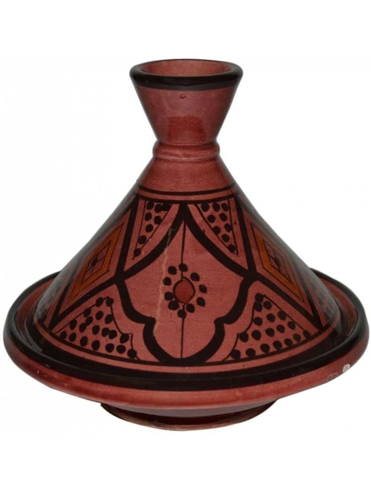 Serving Tagine Handmade Ceramic Tajine Dish Exquisite 6 inches Red - BO7RY9172