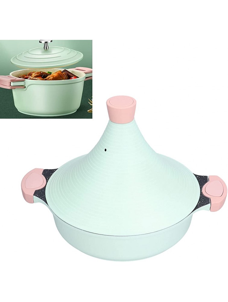 Tagine Pot Aluminum Alloy Material Non Stick Tagine Pot Multifunction with a Lid Safe and Health To Use for Induction Stove - BLMO8GE80