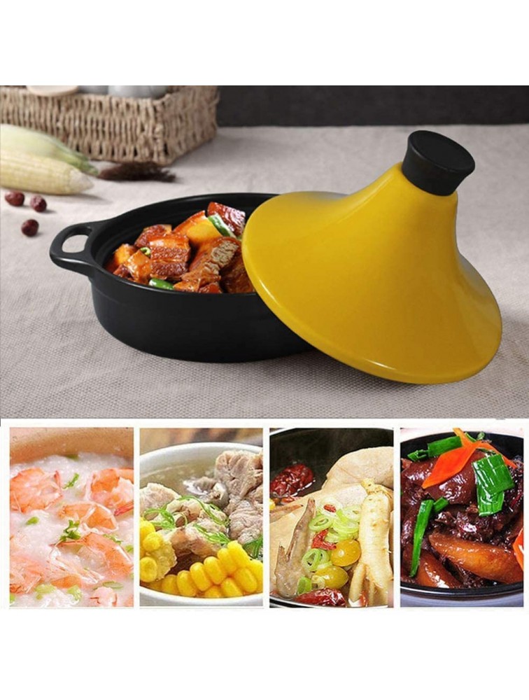 Wauvke Ceramic Cookware Casserole Dish with Lid Tagi Cooking Pot Braiser Pan with Ceramic Tagine Cooking Pot Home Soup Pot Slow Cooker Multipurpose Use for Home Kitchen or Restaurant Ceramic 1.2L - BYKVNDQXA