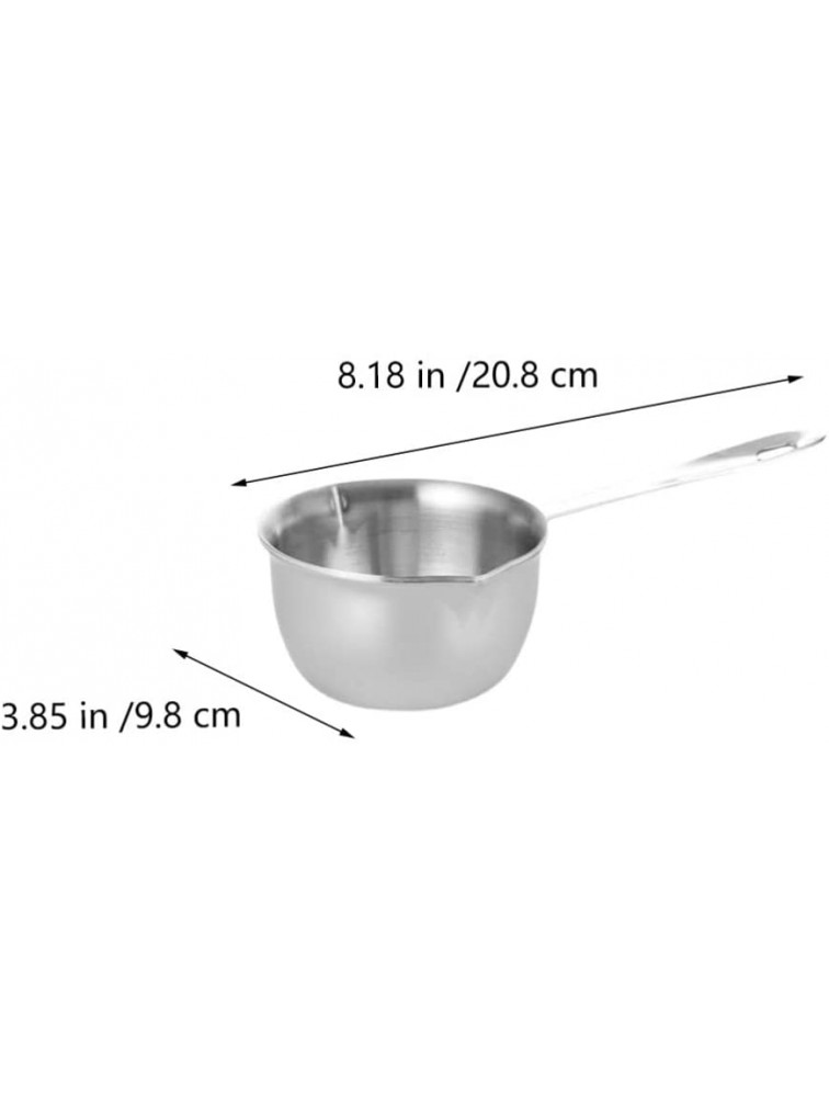 Cabilock Milk Pan Butter Warmer Pot Stainless Steel Cheese Melting Pot Oil Boiler Pot Kitchen Water Ladle Milk Boiling Baby Food Pot for Kitchens Cooking 200ml - BTFPDQHP5