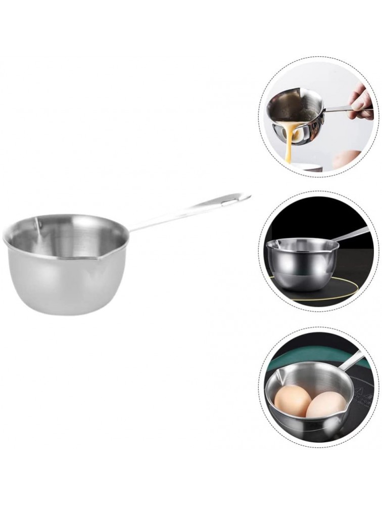 Cabilock Milk Pan Butter Warmer Pot Stainless Steel Cheese Melting Pot Oil Boiler Pot Kitchen Water Ladle Milk Boiling Baby Food Pot for Kitchens Cooking 200ml - BTFPDQHP5