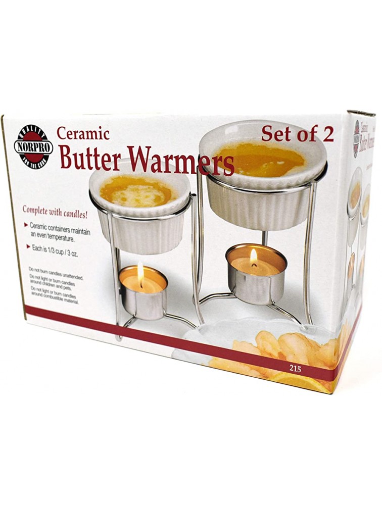 Norpro Butter Warmers Set of 2 1 EA White - BF7FOMQ7S