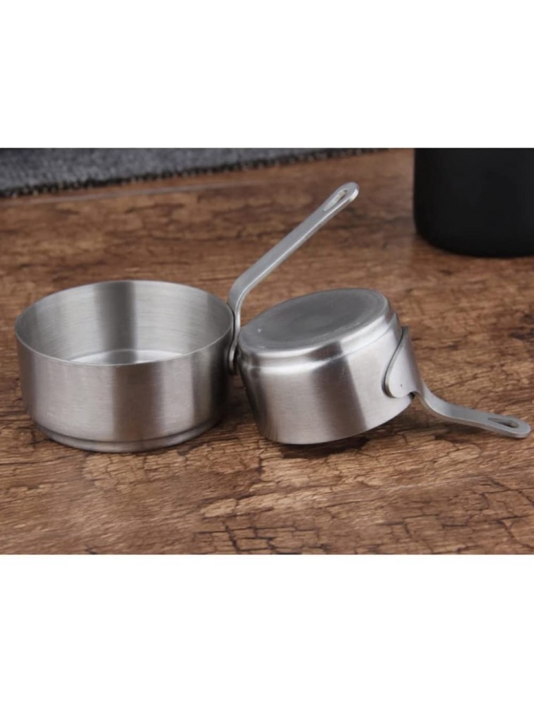 Stainless Steel Sauce Cup Butter Coffee Milk Warmer Mini Butter Melting Pot Stainless Steel Sauce pot-50ml - B02WLFUF6