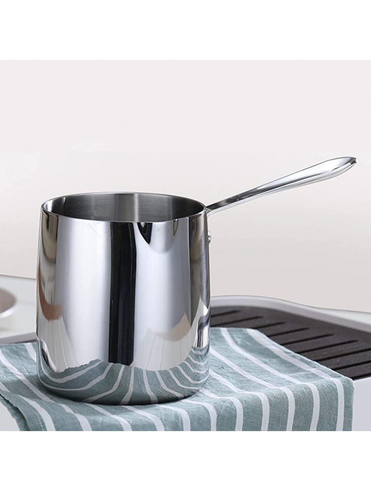 Yolispa Home Kitchen Milk Pot Stainless Steel Milk Butter Warmer Mini Cookware Saucepan for Coffee Tea with Handle - BMRCOZTAI