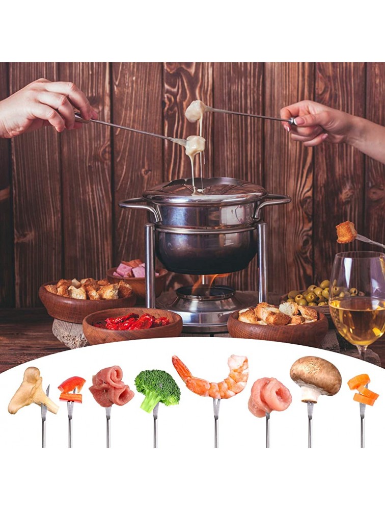 15pcs Fondue Sticks Smores Sticks Stainless Steel Fondue Forks with Heat Resistant Handle for Roast Meat Chocolate Dessert Cheese Marshmallows - BB1U3E8BV