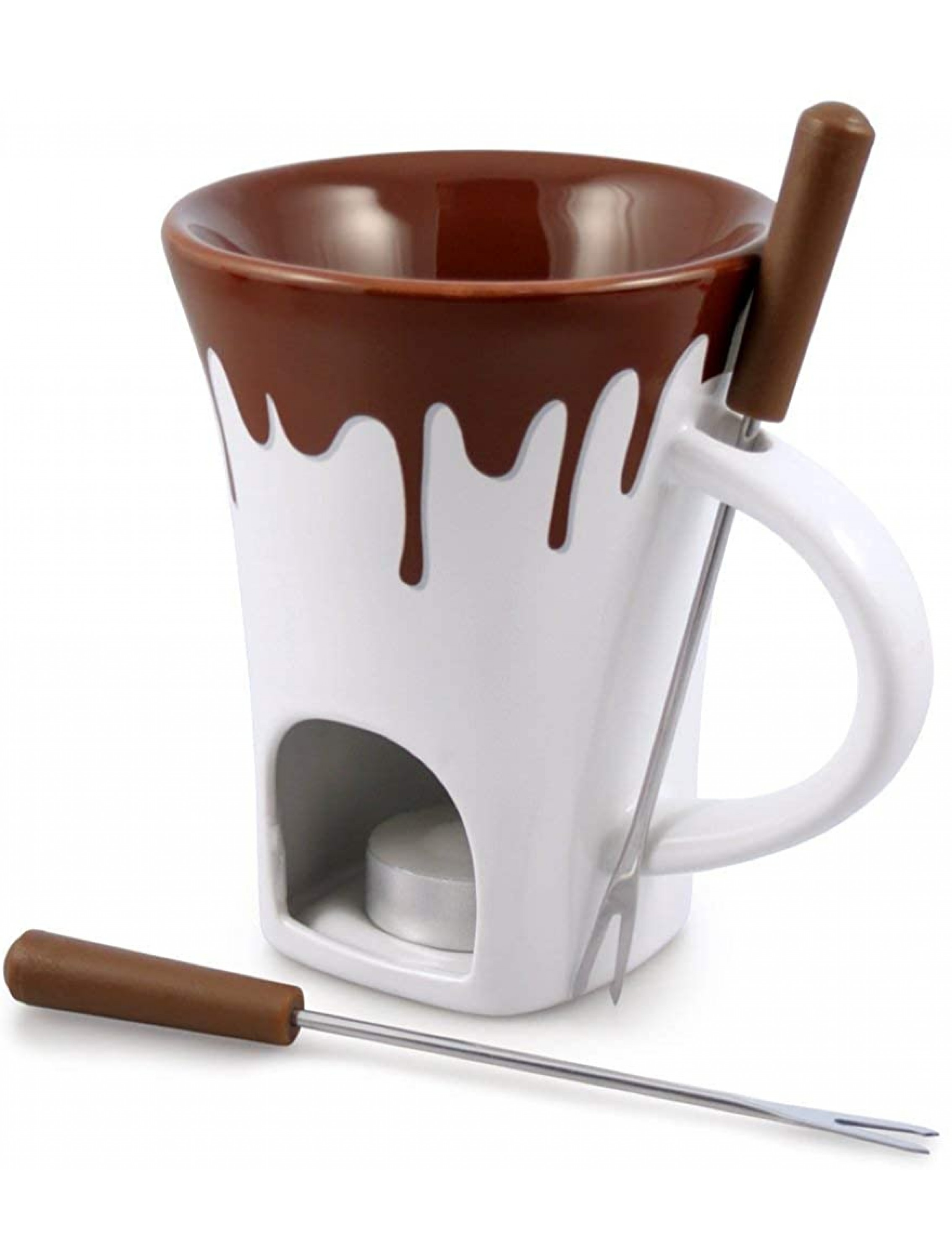 Swissmar 4-Piece Nostalgia Chocolate Fondue Mug Set - B6RUE7Y9G