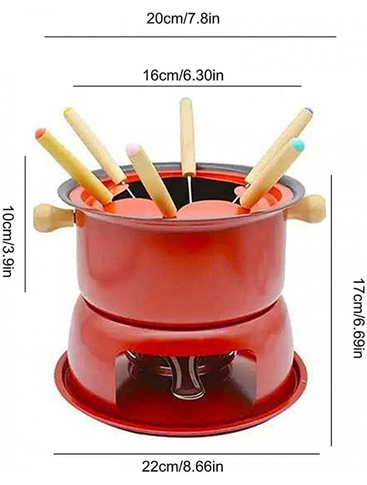 YUNSHAO Cheese Cream Melting Pot Chocolate Fondue Set with Forks Stainless Steel Hot Pot Melting DIY Chocolate Baking Tool Color : Black - B8LUEF2DJ