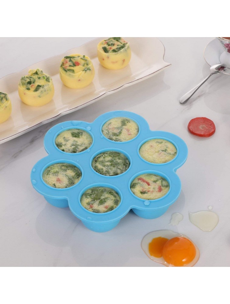 AOZITA Silicone Egg Bites Molds for Instant Pot Accessories Fits Instant Pot 5,6,8 qt Pressure Cooker Reusable Baby Food Storage Container and Freezer Tray with Lid Sous Vide Egg Poacher - BGVTCOI1K