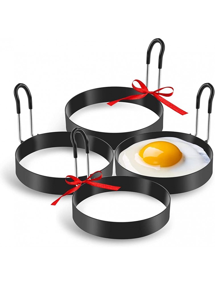 Eggs Rings 4 Pack Stainless Steel Egg Cooking Rings Pancake Mold for frying Eggs and Omelet - B7ISKRJVY