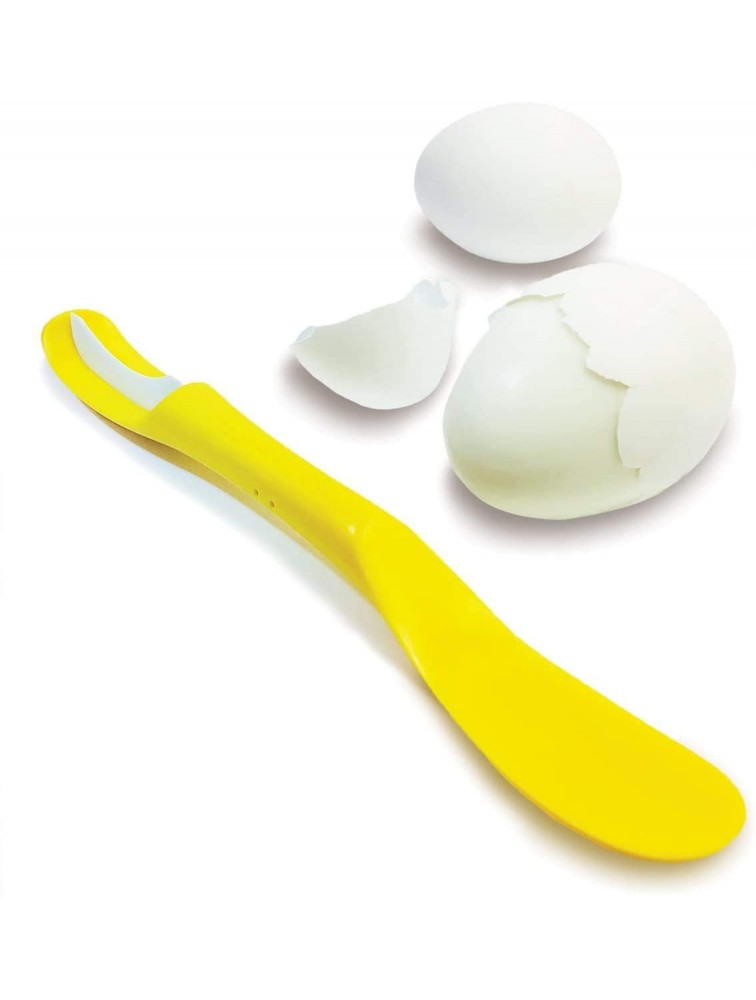 FusionBrands EggXactPeel Egg Peeler The Easy Egg Peeler Tool that Effortlessly Cracks Peels and Removes Egg Shells From Both Soft and Hard Boiled Eggs BPA Free Kid Friendly Plastic Kitchen Tool - BZ93IHE7S