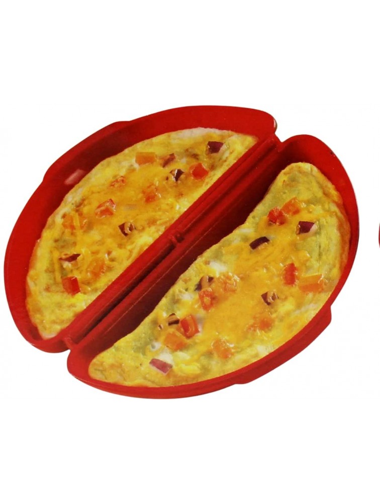 Microwaveable Microwave Omelet Pan and 2 Cavity Egg Poacher Set BPA Free Plastic Quick Egg Maker - B6MB3RJFC