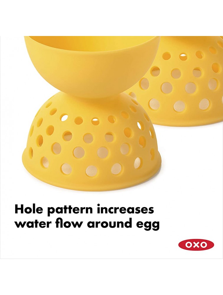 OXO Good Grips Silicone Egg Poachers Set of 2,Yellow - B75FQ4MT4