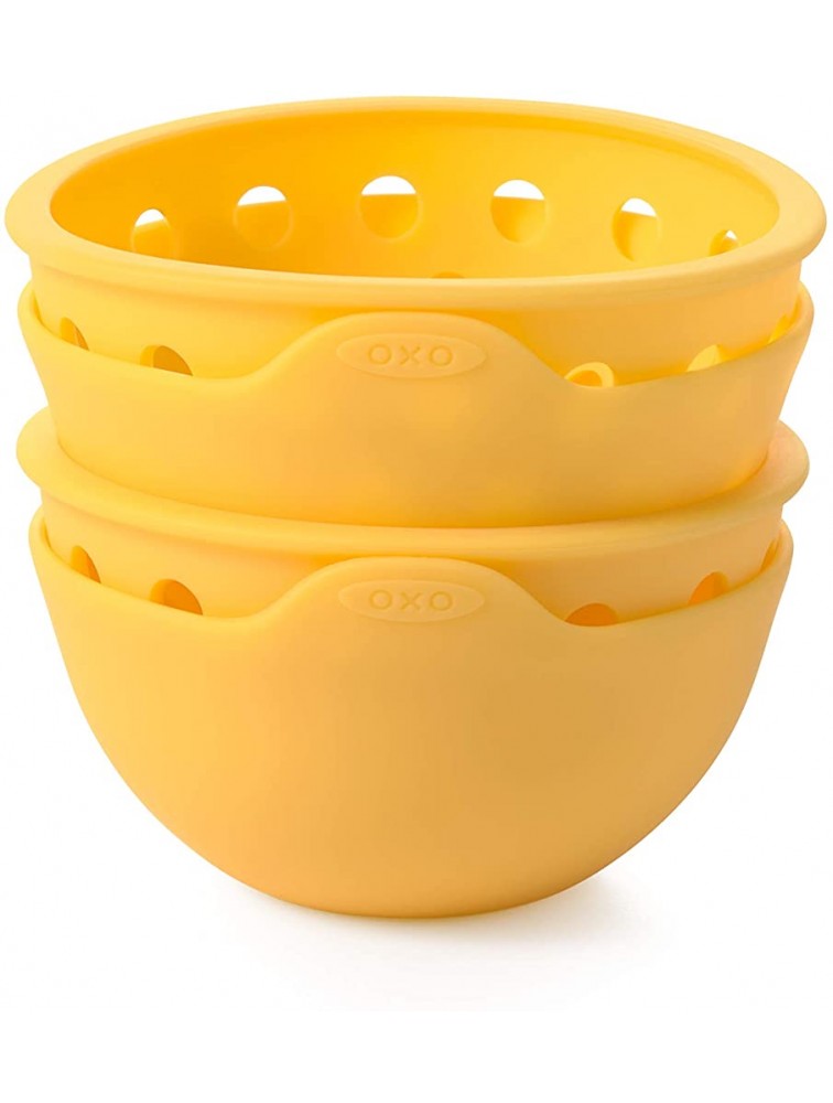 OXO Good Grips Silicone Egg Poachers Set of 2,Yellow - B75FQ4MT4