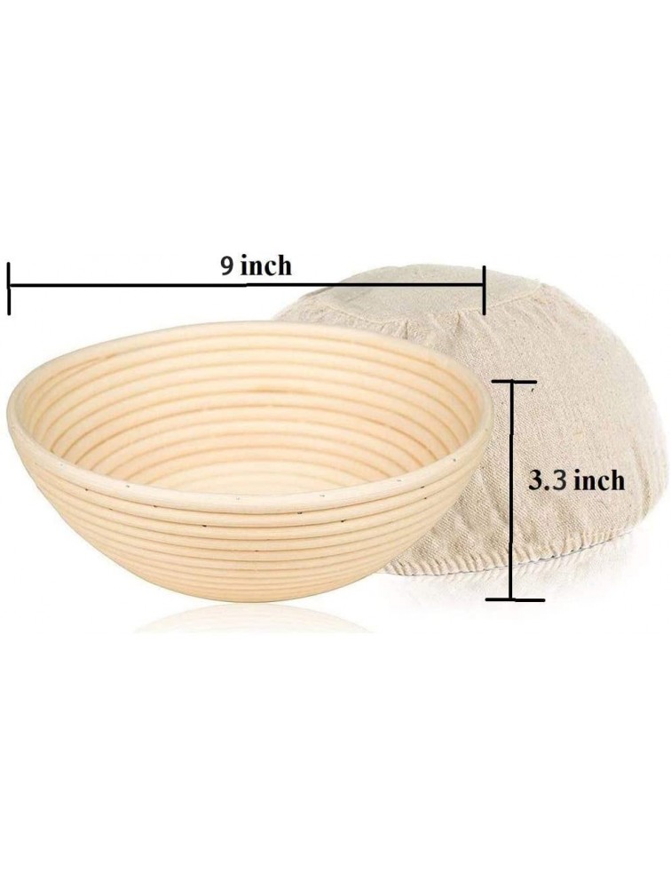 Bread Proofing Basket Set Of 2 Round and Oval Banneton Proofing Basket + Danish Dough Whisk + Bread Scoring Lame + Stainless Steel Dough Scraper + Flexible Dough Scraper Sourdough Bread Making Tools Kit Baking Gifts for Bakers YAANI - BVJMKCQDY