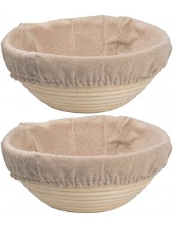 DOYOLLA Bread Proofing Baskets Set of 2 8.5 inch Round Dough Proofing Bowls w Liners Perfect for Home Sourdough Bakers Baking - BAJHVZDRS