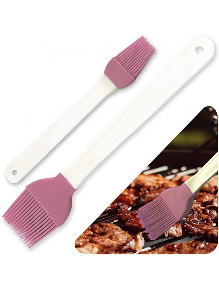 Goodlong Silicone Pastry Brush for baking Cooking Basting Brush Heat Resistant for Bbq Grill Food brush Spread Oil Butter Sauce 2 Pack Purple - B69WJS7QD
