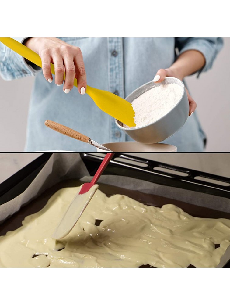 LANGTO Silicone Basting Brush Shovel – Silicone Spatula Pastry Brush Silicone Pancakes Shovel BPA Free Transparent Adhesive Hooks 12PC - B62DIUEBL