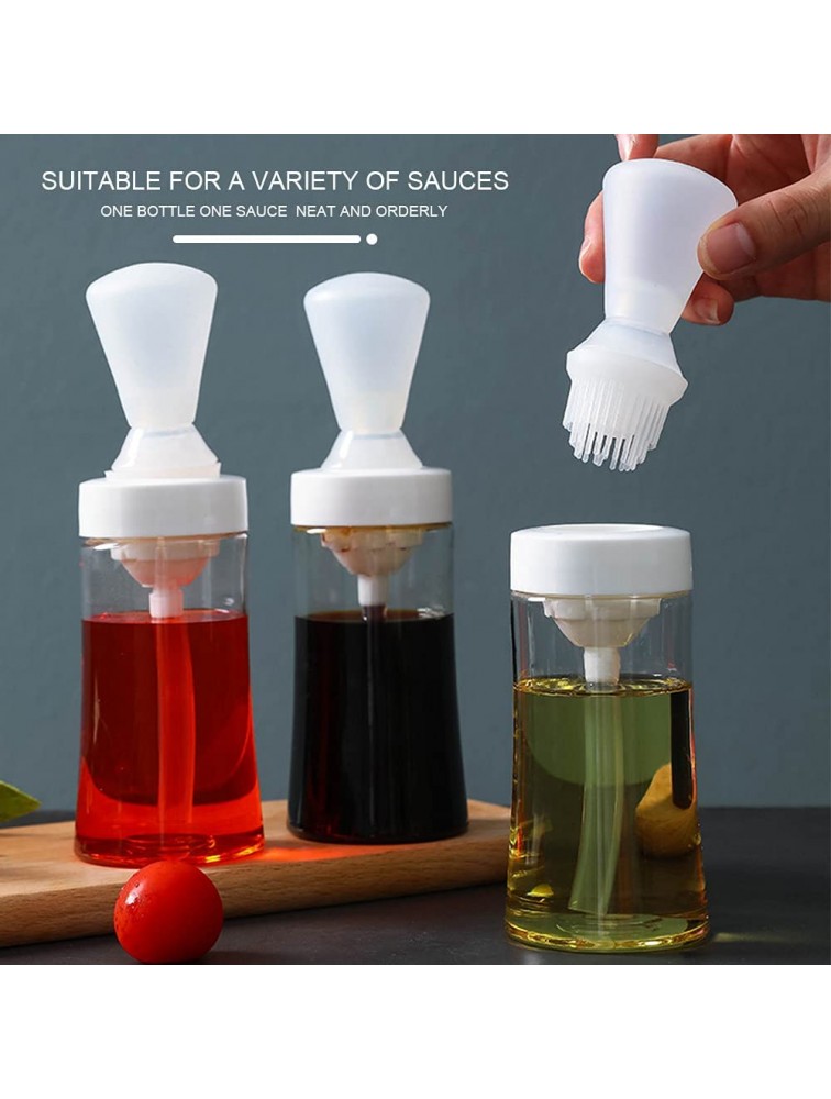 LELE LIFE Squeeze Type Silicone Oil Brush and Bottle 2Pack Silicone Basting Pastry Brush Silicone Sauce Brush and Oil Dispenser Bottle 200ml - BU4HV37ZH