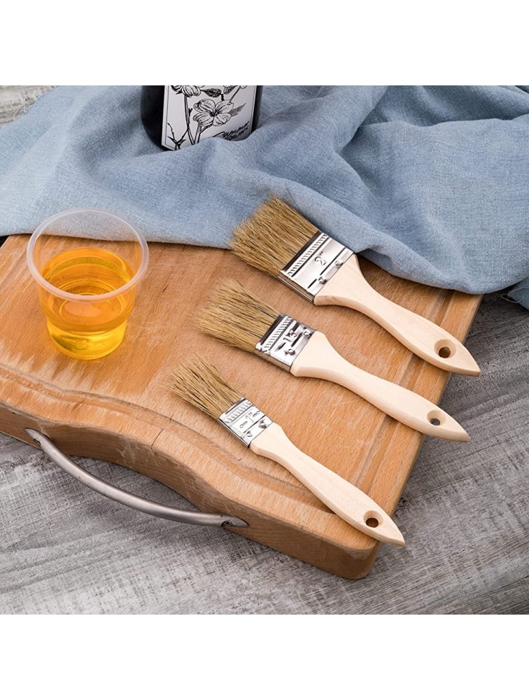 PAGOW 6pcs Pastry Brushes,Basting Oil Brush with Boar Bristles,Kitchen Oil Brush with Beech Wooden Handle for Butter Cookies Oil Bread Frosting 1 Inch,1 1 2 Inch,2 Inch - B1XTP5CAO