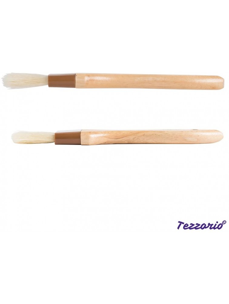 Set of 2 Pastry Brushes 1-Inch and 1 1 2 -Inch Width Pastry Brushes with Boar Bristles and Lacquered Hardwood Handles Grill BBQ Sauce Baster Baking Cooking Marinade Brushes - B60XJR5HE
