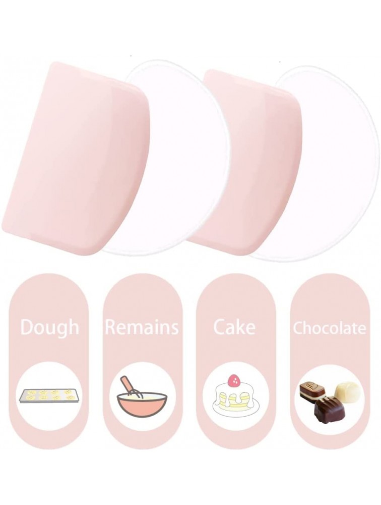 BOMJJOR Dough Bowl Scraper Silicon Dough Scrapers Home Kitchen Food Grade PE Backing Dough Blenders Hard Cutter for Cooking Bread Cake Mixing Dough Scrapers 4 Pack - BE144HW3V