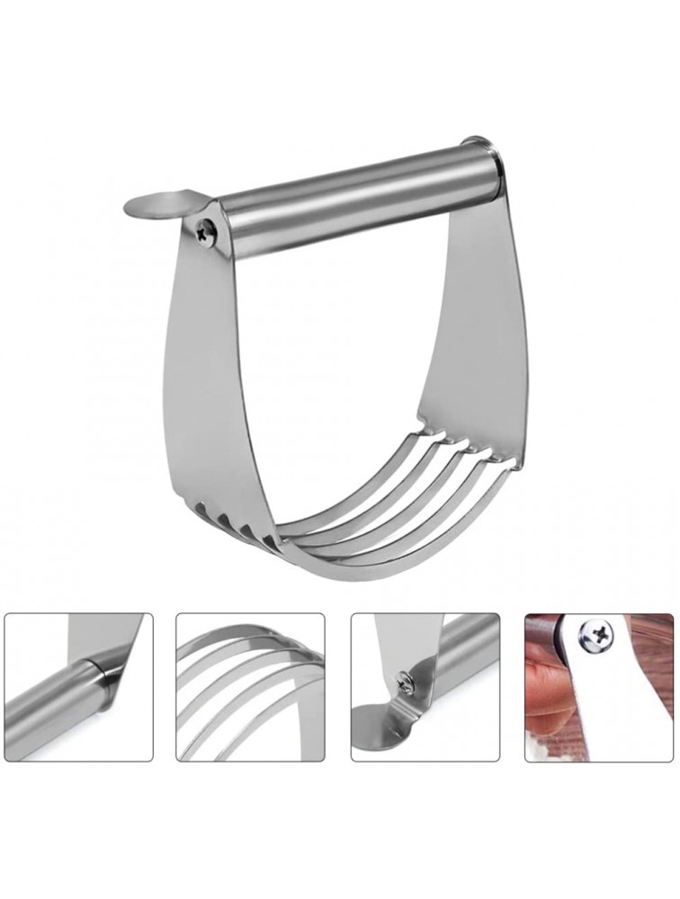 Hemoton Dough Blender Stainless Steel Pastry Cutter Pastry Blender Dough Cutter Dough Masher for Kitchen Butter Biscuit Baking Kneading Dough - BSAGB3CJO