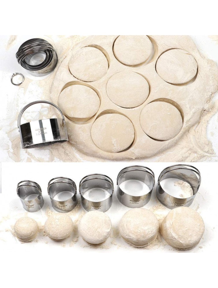 HULISEN Stainless Steel Biscuit Cutter Dough Blender Flour Shaker Duster and Pastry Cutter Heavy Duty Dough Cutter Professional Baking Dough Tools for Cooking Cookies and Donuts4 Pcs Set - BO0DFP8D4