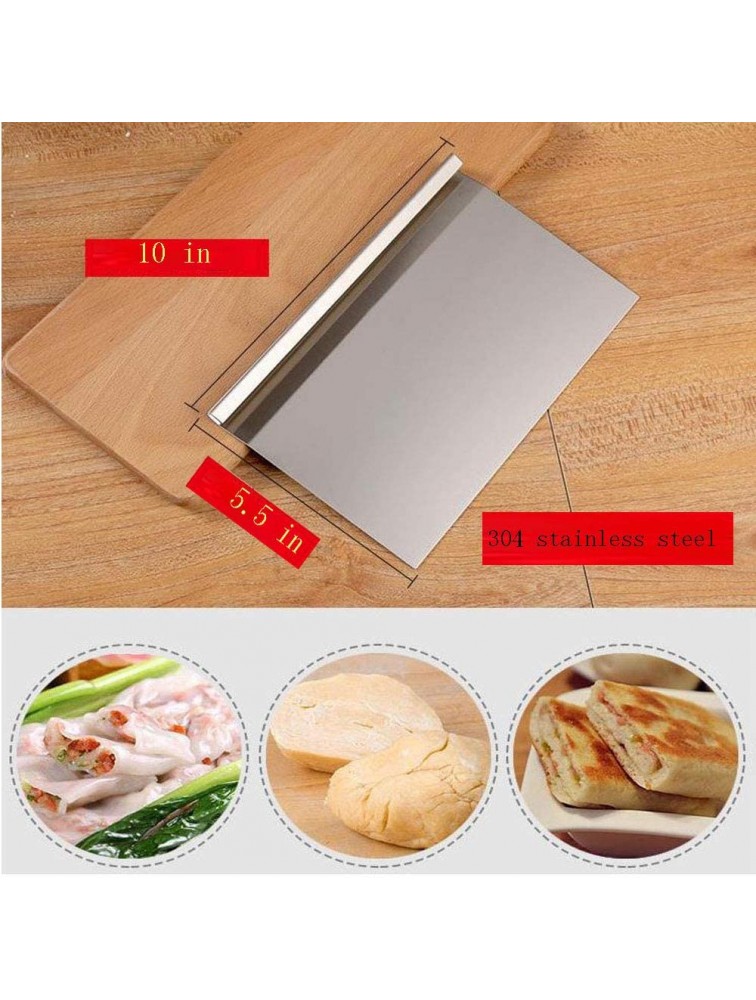 PEI Extra Large Commercial Dough Cutter Dough Scraper Bench Scraper 5.5 x 11-inch Stainless Steel Blade Perfect for Pastry Herbs Chocolate Pizza Dough Soap Bread Baking - BXC5BR5X4