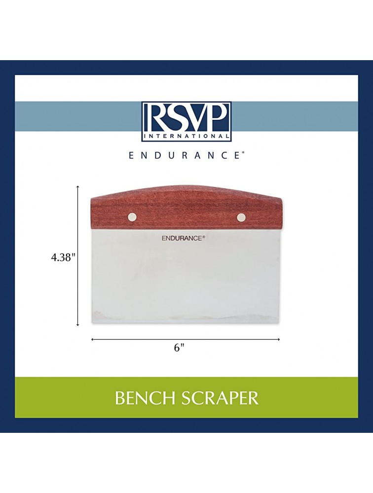 RSVP International Endurance Kitchen Collection Baking Accessories Bench Scraper Pastry Blender - B4UO0ENOP