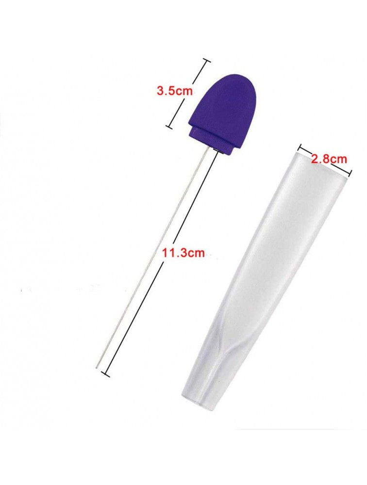 2 Pieces Stainless Steel Reusable Cake Testing Needles Probe Skewer Pin Needle for Kitchen Home Bakery Tools with Transparent Cover - BEVPKO2AH
