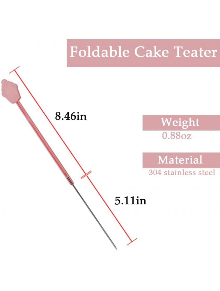 Foldable Cake Tester for Baking Doneness Stainless Steel Needle Stick Folding Pasta Muffin Bread Tester Baking Accessory Safe to Use - BENH89UVM