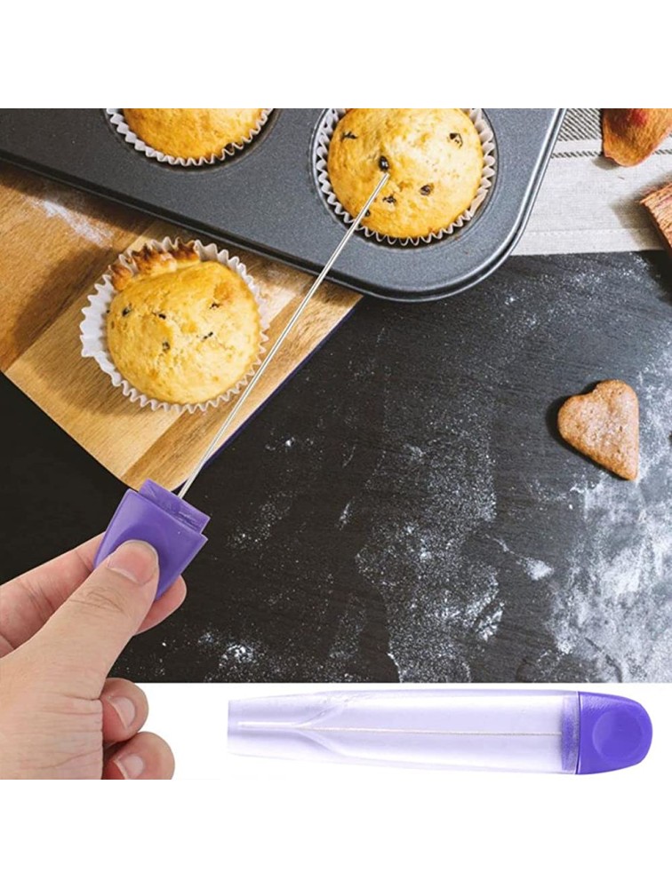 Mini Cake Tester with Cover Reusable Stainless Steel Cake Testing Probe Cake Needle Sticks Biscuit Muffin Cupcake Pancake Baking Tools - BS87ZYCOO