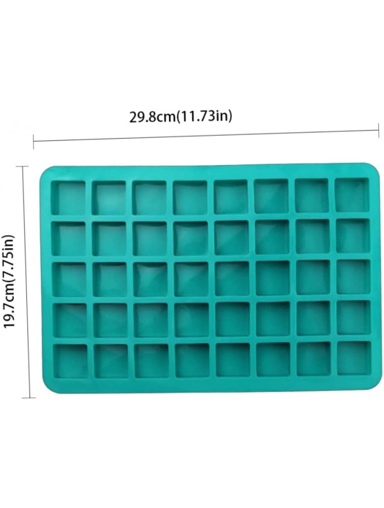 yisily 40-Cavity Chocolate Moulds,Silicone Mould,Square Candy Molds Grid Fondant Mould Silicone Sweet Molds Ice Cube Tray - BP05K4NPV
