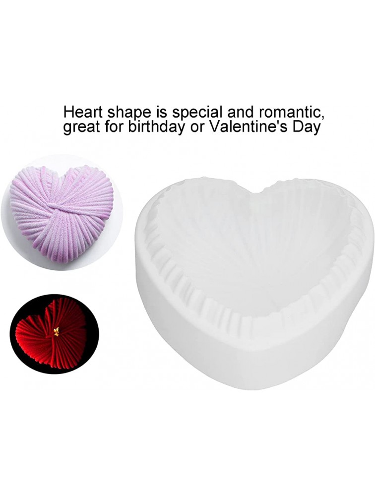Cake Mold Valentine's Day Silicone Cake Mold Love Shape Dessert for Kitchens for Women Men - B1AAL0PPZ