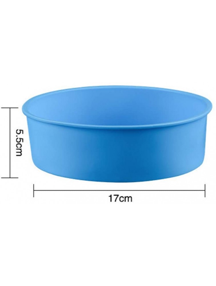 DOITOOL 3pcs Round Cake Mold Resuable Silicone Baking Mold Decorative Non- Stick Cake Liners Mould for Bakery Home Restaurant 17CM Random Color - BCEWCCXUH