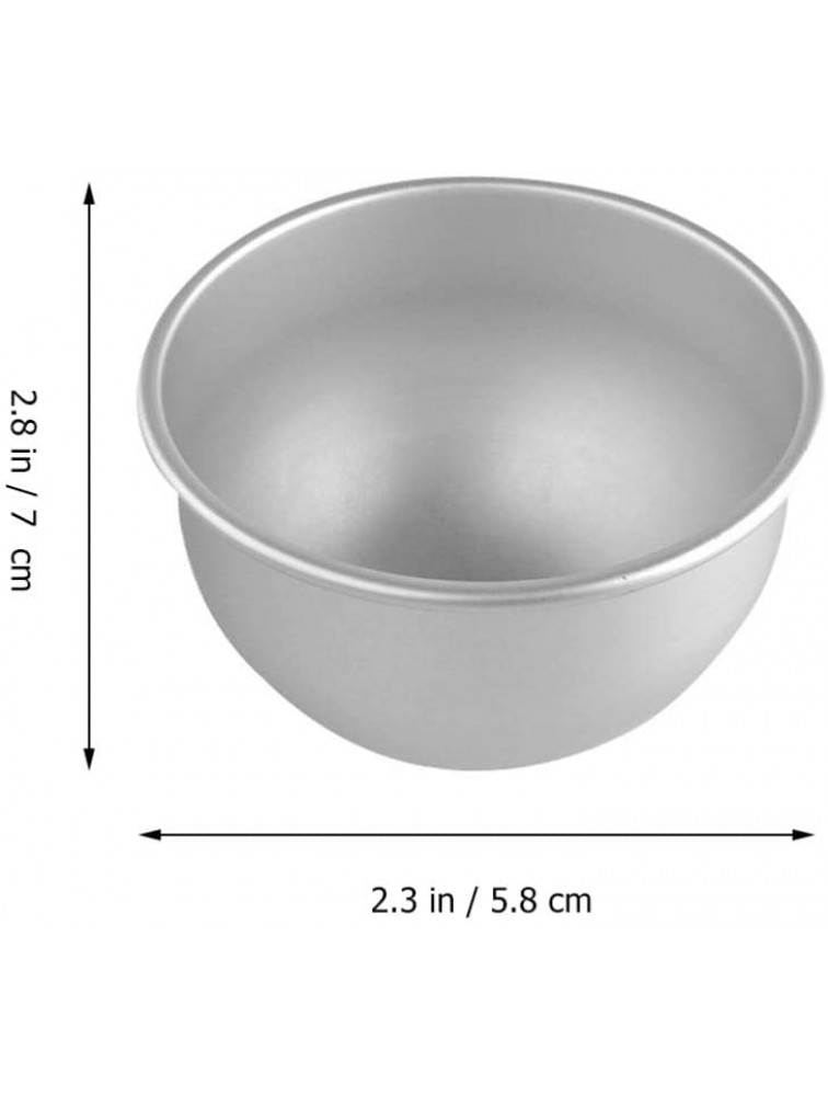 HEMOTON 2pcs Sphere Cake Pan Aluminum Hemisphere 3D Ball Cake Pans Non- Stick Baking Mold Bomb Mould Pastry Mould - BU5E6UGMG